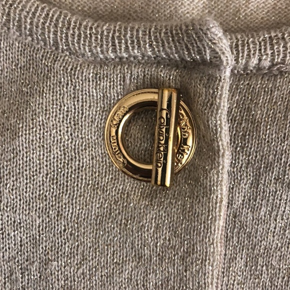 Calvin Klein light sweater with cute gold buttons - Picture 6 of 11